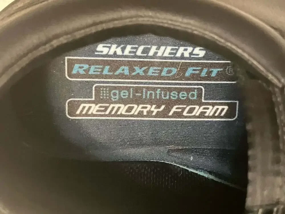 Skechers Men's Relaxed Fit Segment-Rilar Oxford Shoes Black Leather Size 11